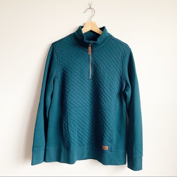 L.L. Bean Sweaters - L.L. Bean Quilted 1/4 Zip Sweatshirt Pullover L